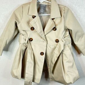 Tahari Kids Tan Double-Breasted Jacket